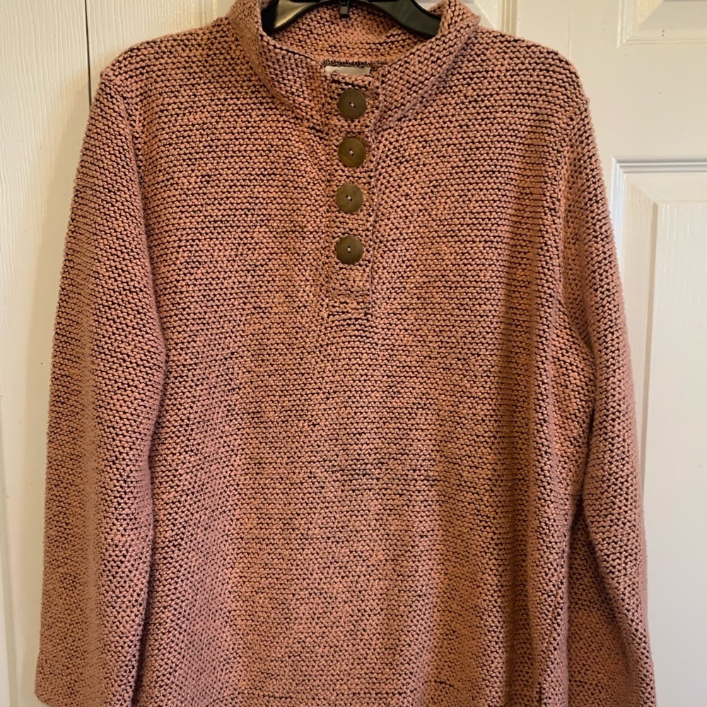 Bedford fair pink black knit pullover‎